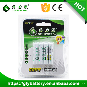 Geilienergy Brand Factory Direct 1.2V 800mah NIMH pila recargable AAA